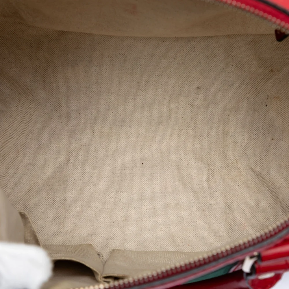 Pre-Loved Gucci Medium GG Canvas Web Joy Boston Bag